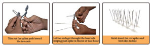 how to assemble bird spikes
