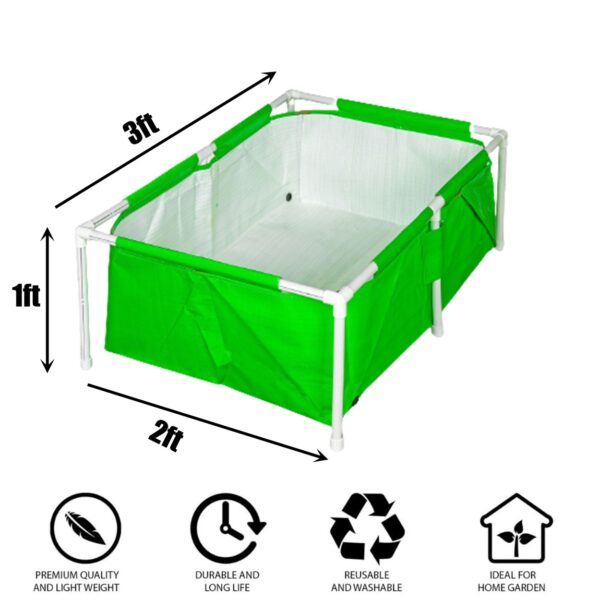 Rectangle Grow Bag With Supporting Pvc Pipes