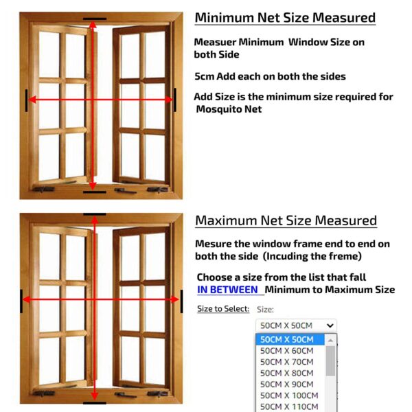 Window Mosquito net with Self Adhesive Hook tap