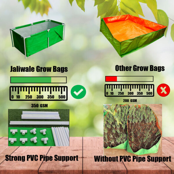 grow bags with pvc pipe support