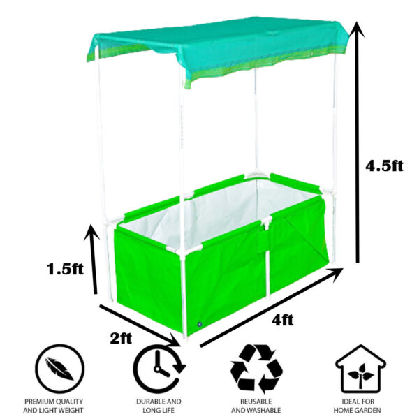 rectangle grow bag with pvc pipes