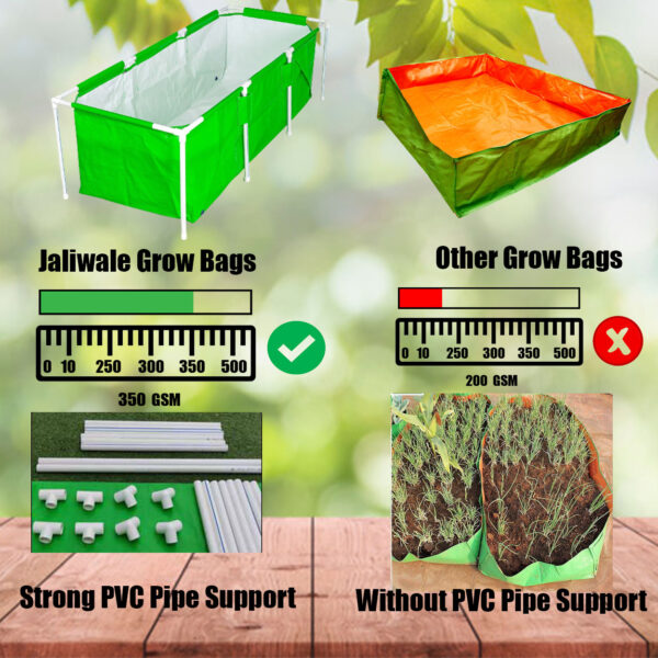 grow bags rectangle shape